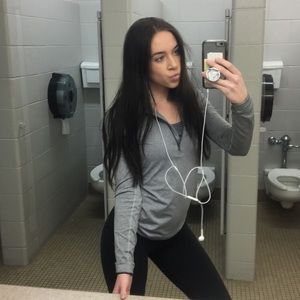 Gray Nike Pro Half Zip Sweatshirt Size Small